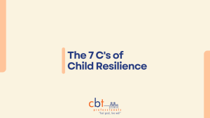 The 7 C's of Child Resilience - CBT Professionals psychology blog graphic