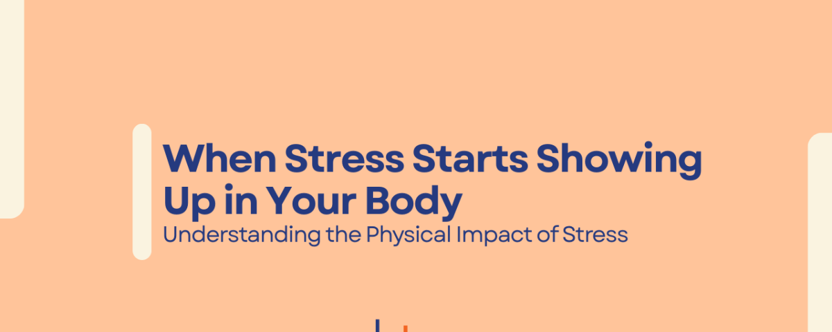 When stress starts showing up in your body banner promoting mental health nurse wellbeing and burnout prevention support by CBT Professionals.